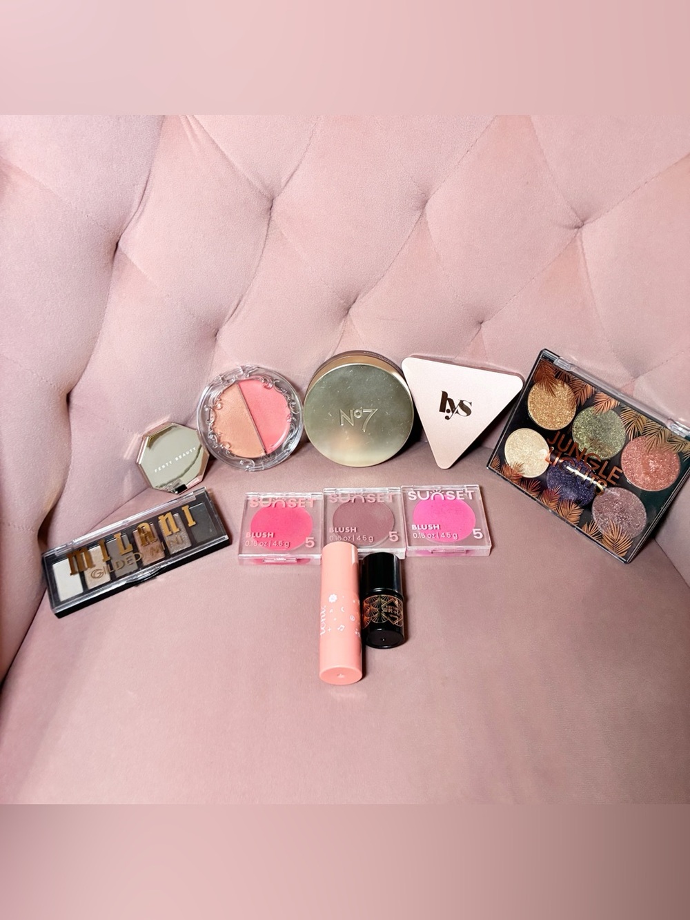 Makeup bundle LYS Fenty KVD blushes bronzer shadows
